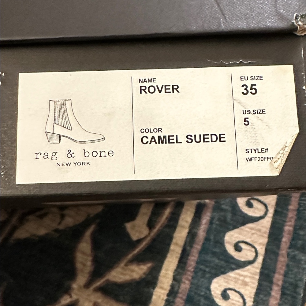 rag & bone Rover Camel Suede Bootie - Picture 3 of 9